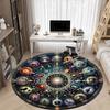 Ruota Astrologica Oroscopo Zodiacale Arte da Parete Circolare Tappetino Rotondo Antiscivolo per Sedia Tappeto per Sedia per Ufficio Tappeti per Arredamento Ufficio Regalo per San Valentino M