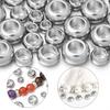 20pcs Stainless Steel Spacer Beads High Quality Big Hole Loose Beads For DIY Bracelet Necklace Jewelry Accessory 6/7/8/9/10/12mm