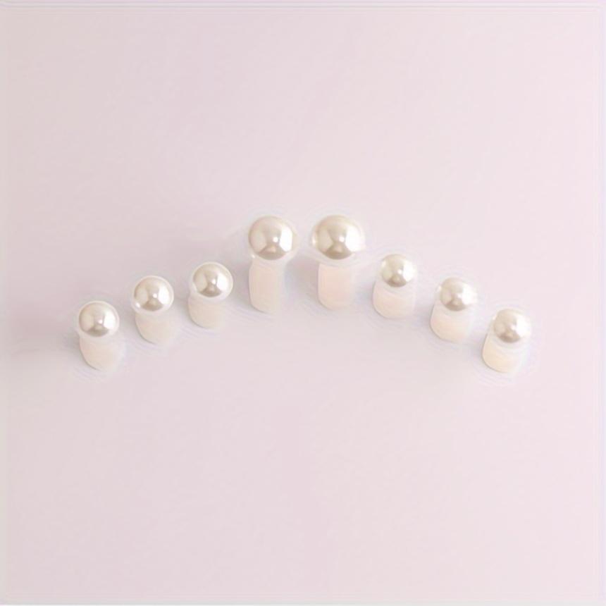 8pcs Cute Nail Separator, Simulation Pearl Design Finger Nail Toe Separators, UV Gel Nail Polish Toe Splitter, Manicure Pendicure Tools