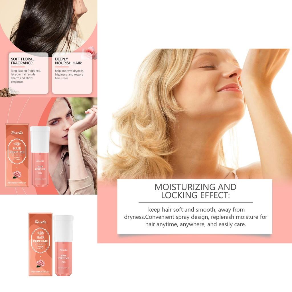Luxurious Rose Scented Hair Perfume Spray For Women With Deep Nourishing Hydration