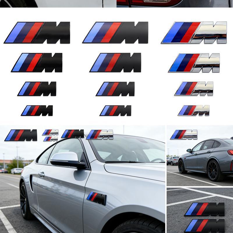 1 Stück ABS Auto Kotflügel Seitenemblem Heckklappenabzeichen M Logo Aufkleber für BMW M M3 M5 M6 E46 E90 F30 G20 E36 E34 G20 G30 Zubehör