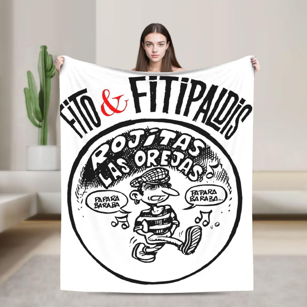 Fitos Fitipaldis Band Band Rock Spanish Blanket Warm Soft Fluffy Plush Throw Blanket For Couch Bed Flannel Bedspread Bed Cover
