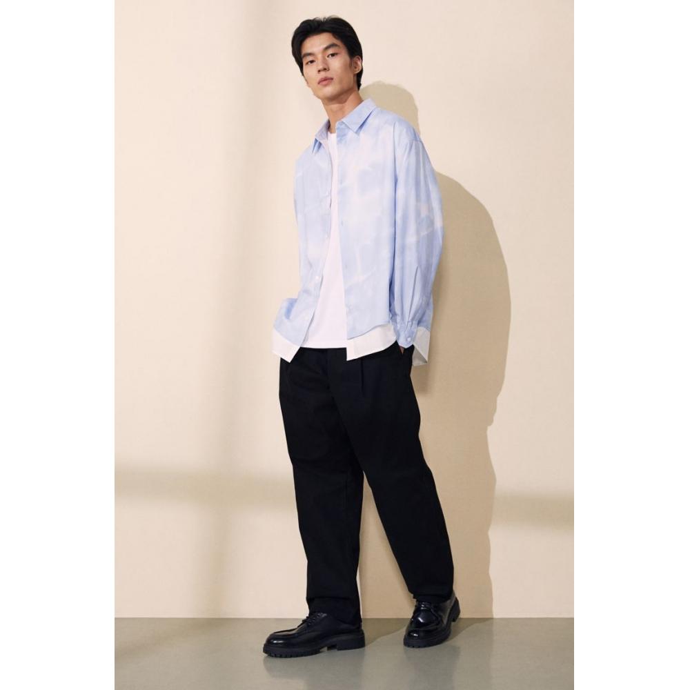 H M Loose Fit Pants Beige