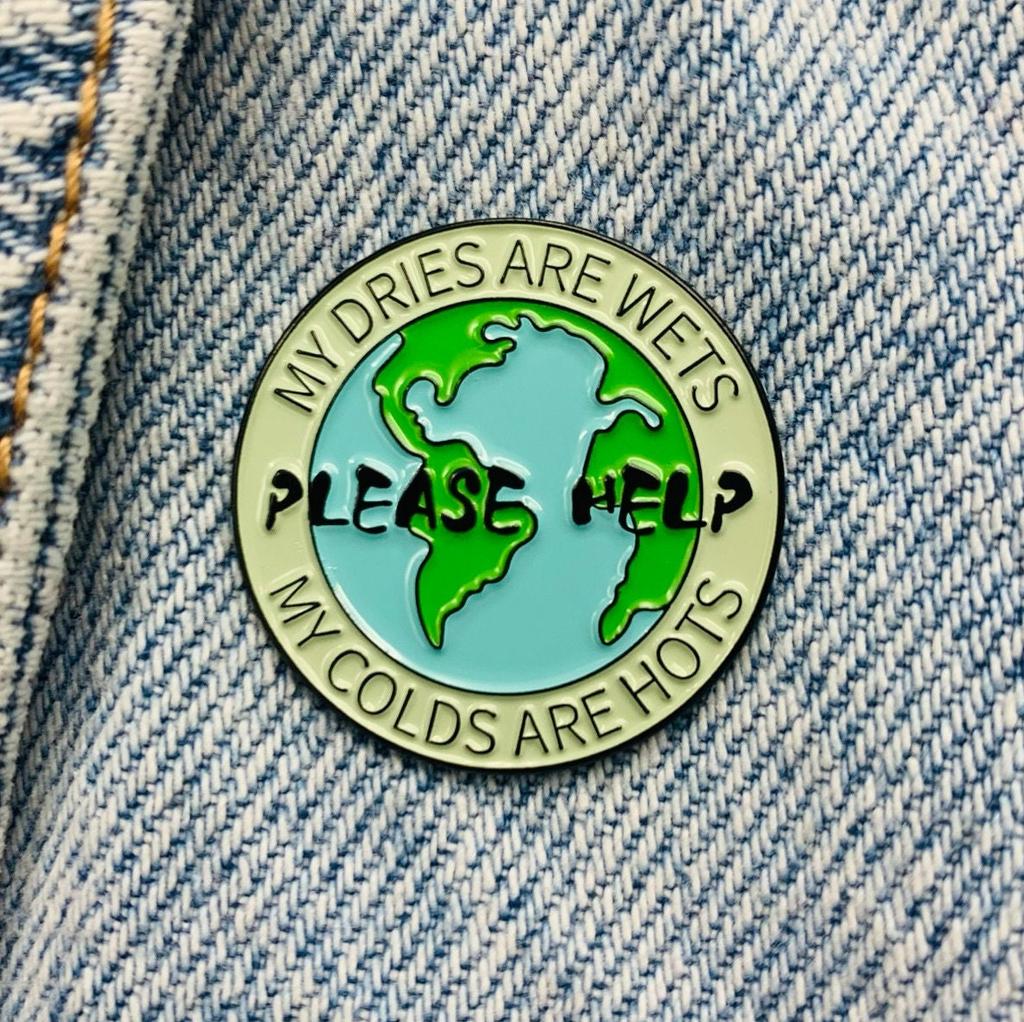 Neue Emaille Pin Welt Erde Liebe Rettung Planet Metall Stecker Geschenk Geburtstag 1 Stück