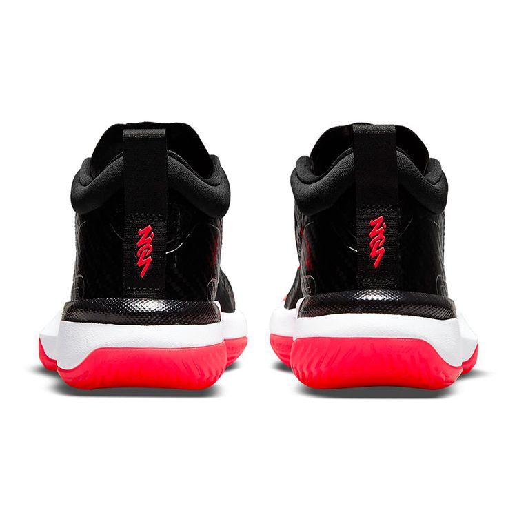 Air Jordan Zion 1 GS Bloodline Kinder-Sneaker Schwarz Weiß Leuchtendes Karmesinrot DA3131-006