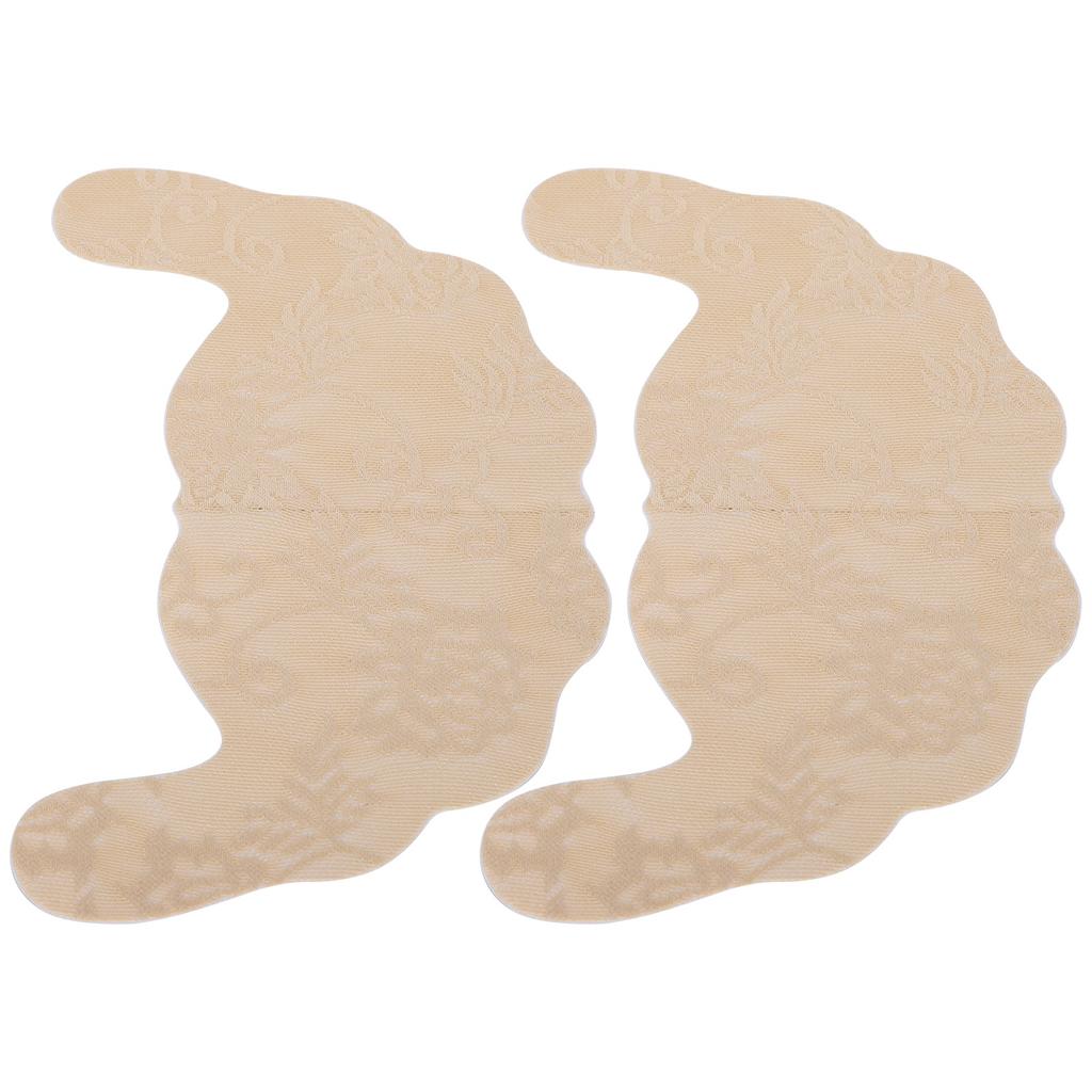 Nipple Cover Stickers Disposable SelfAdhesive Lace Invisible UShaped Underwear Bra Pads(Khaki B)