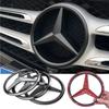 TVE4  ABS Car Front Grille Emblem Decal Cover Accessories for Mercedes Benz W204 W205 W210 W211 W212 W213 C E Class GLA GLK ML GLC GLE