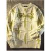 Pull ample rétro étoile pour homme printemps et automne manches longues ample vent paresseux tricoté haut