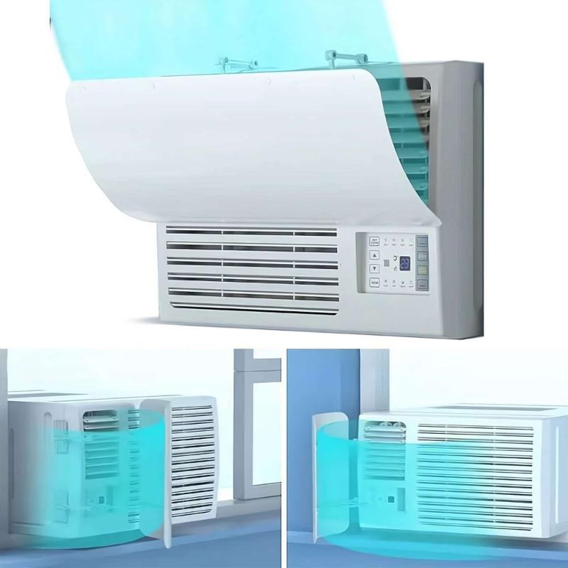 Standard Window Unit Air Guide Plastic Wind Redirector Tool Free Mounting Safe Vent Cover Upgrades For Home Office Use