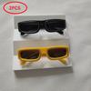 2 Pairs Per Set Small Frame Rectangle Sunglasses For Men Women Fashion Square Outdoor Eyewear Trendy Party Sun Glasses UV400