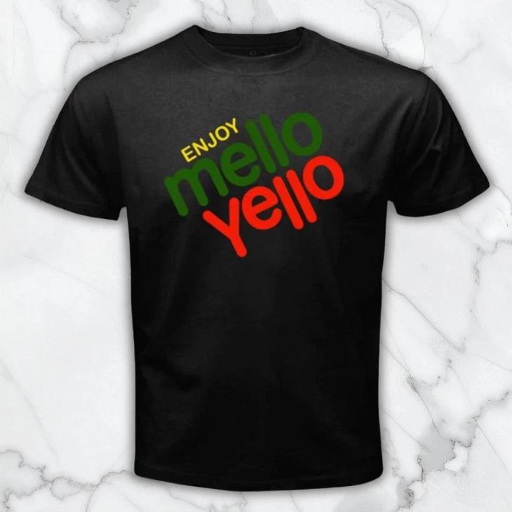 Enjoy Mello Yello Drink Men s Black Graphic T Shirt Freeships L