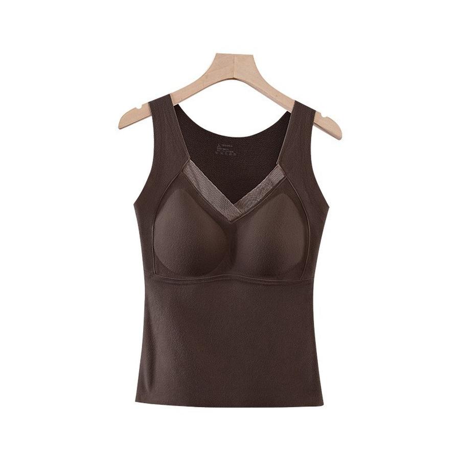 Graphene Bamboo Fiber Thermal Underwear for Women - Seamless Bra, Adjustable Back, Heat-Generating Base Layer, Winter Warming Vest