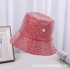 European and American Trendy Brand Foreign Gas Full Diamond Flat Top Fisherman Hat Children Heavy Industry Light Luxury Fashion Show Face Small Sunscr