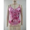 Women's New Printed Camisole Lace Waist Cinching Tank Top