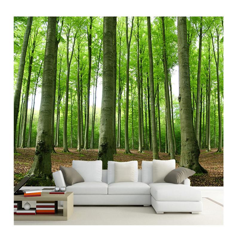 

3D Wallpaper Modern Green Forest Tree Wall Mural Living Room TV Sofa Restaurant Background Wall Murals 200 cm(W) x 140 cm(H)