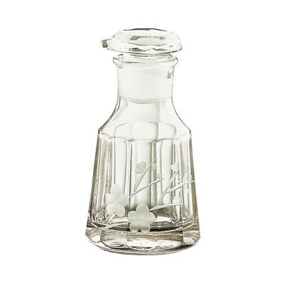 Hirota Glass Soy Sauce Edo Hana Kiriko Cut Dispenser, Amber, 100ml, (Flower Glass) 272-DN