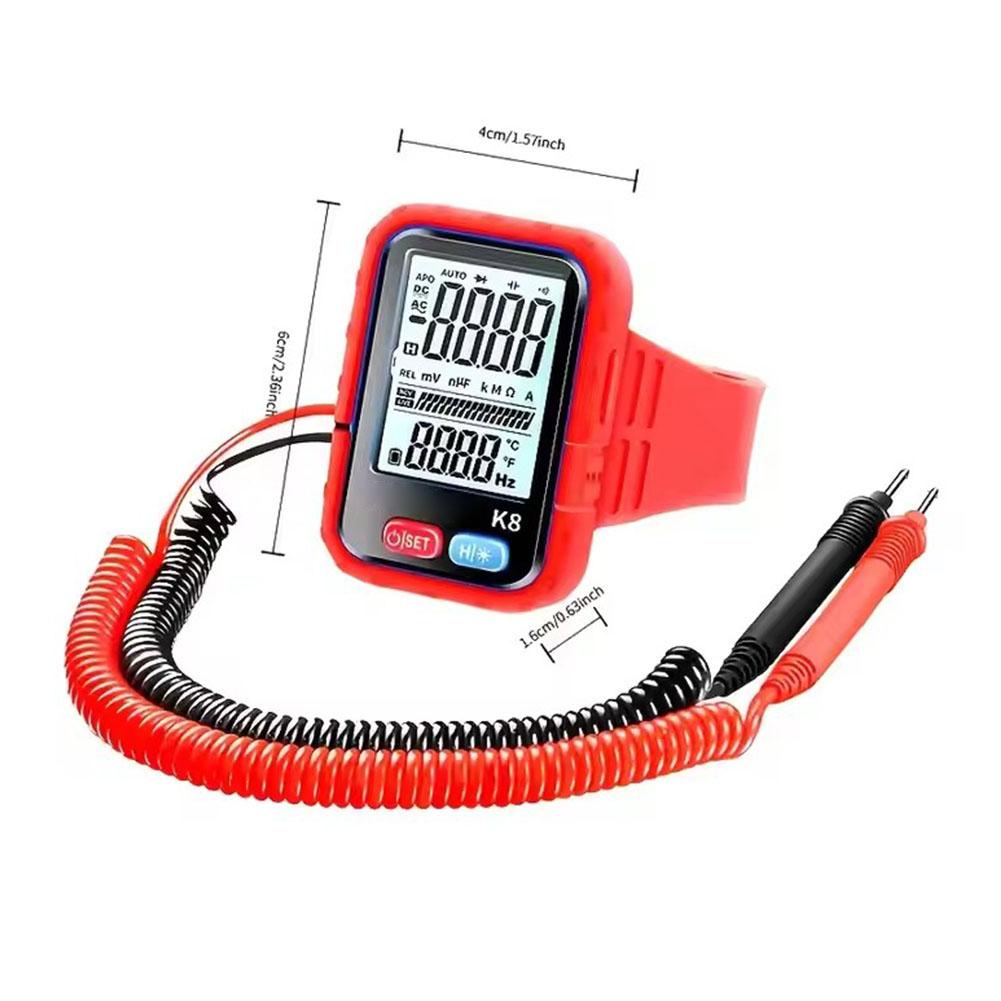 Portable Digital Wristband Multimeter High Precision Tester For High-altitude Work Rechargeable Resistance & Continuity Testing