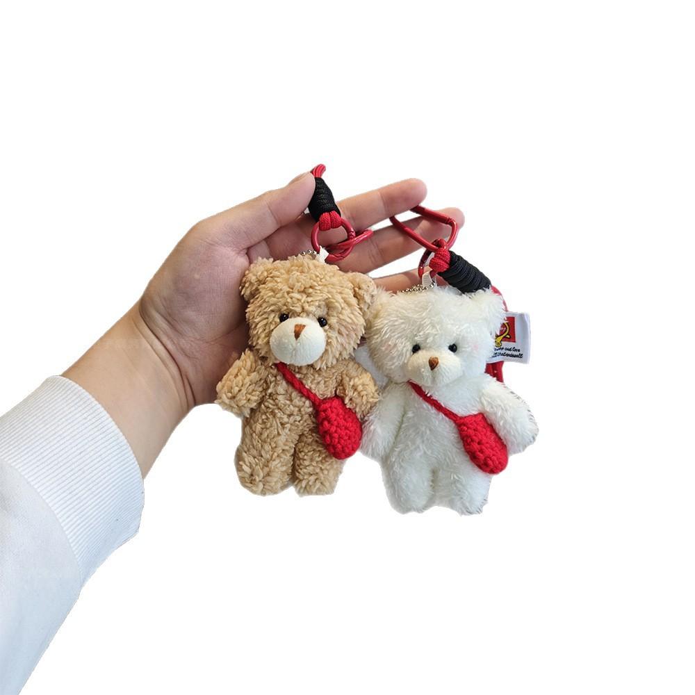 Teddy Bear Blush Plush Keychain Paw Phone Charm Doll Cute Stuff Animal Key Ring