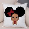 Cute Cartoon Girl Pillowcase Sofa Cushion Cover Home Children's Room Decoration
