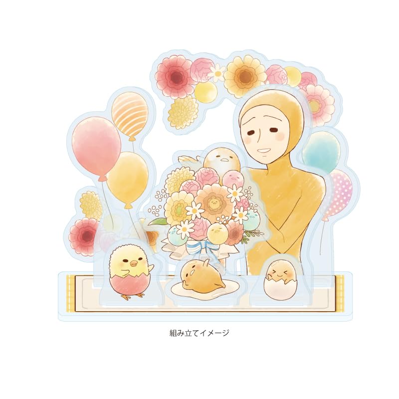 Gudetama 03 Group Design [Graff Art Illustration] Premium Acrylic Diorama Plate