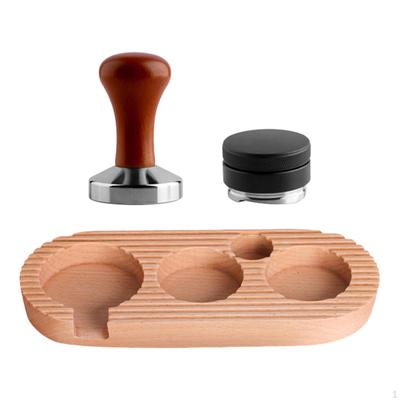 Stazione Tamper Espresso a 3 Pezzi con Tamper da Caffè, Antiscivolo per Bar, Negozio, Cucina,