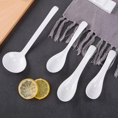 10er Löffelset Japanischer Diamine Verdickter Suppenlöffel Koreanischer Löffel Küchenutensilien Zubehör Restaurant Kommerziell