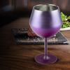 14Oz Stainless Steel Wine Glass Detachable Silicone Base Double-Layer Insulated Cup For  & Cold Drinks Egg Shape Stemmed Cup