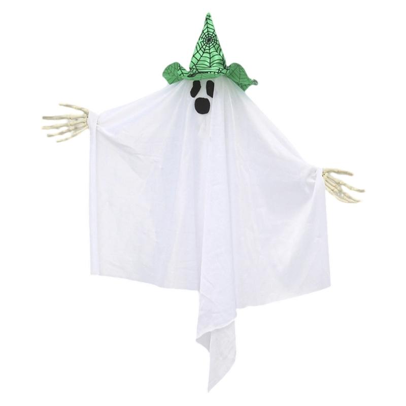 

Frightening Skeleton Hand Hanging Ghosty Decoration For Halloween Party Scare Props Ornament Gift зелёный