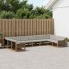 Outdoor Sofa Set with Cushions 10 Pcs Natural and Light Grey