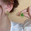 Korean Style Green Floral Summer Earrings - Elegant, Versatile, Sweet Studs for a Fresh, Fashionable Look