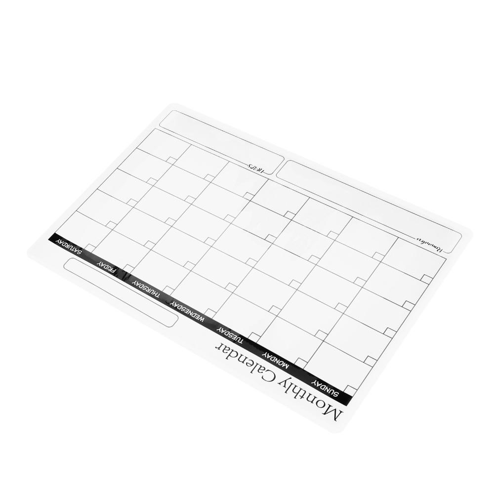 Peel and Stick Dry Erase Calendar PET Material Whiteboard Calendar Fridge Calendar Wall Mount