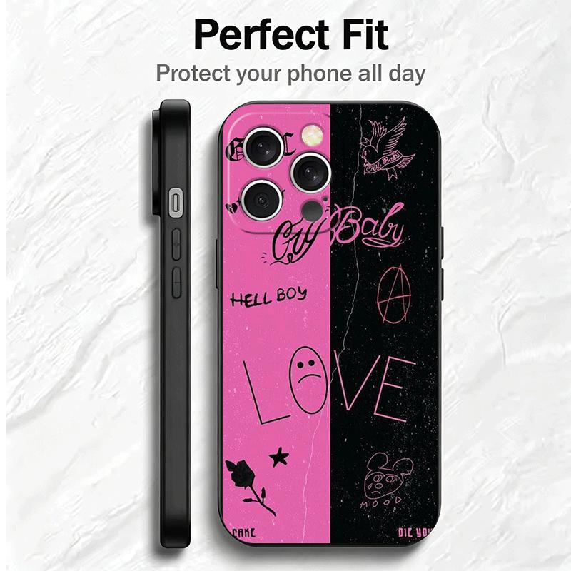 Lil Peep Hellboy Love Soft Phone Case for iPhone 16 16E 17 Air 15 Pro Max 14 Plus 13 Mini 11 12 7 Black Cover Back Shell