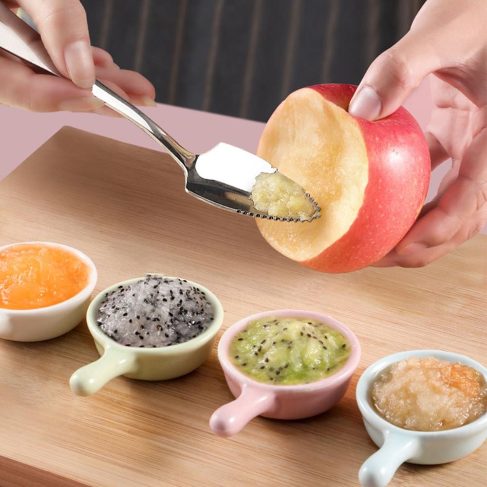 Kitchen Citrus Serrated Edge Scraping Multifunctional Kiwi Scoop Fruit Puree Tool Baby Food Processer Grapefruit Spoon