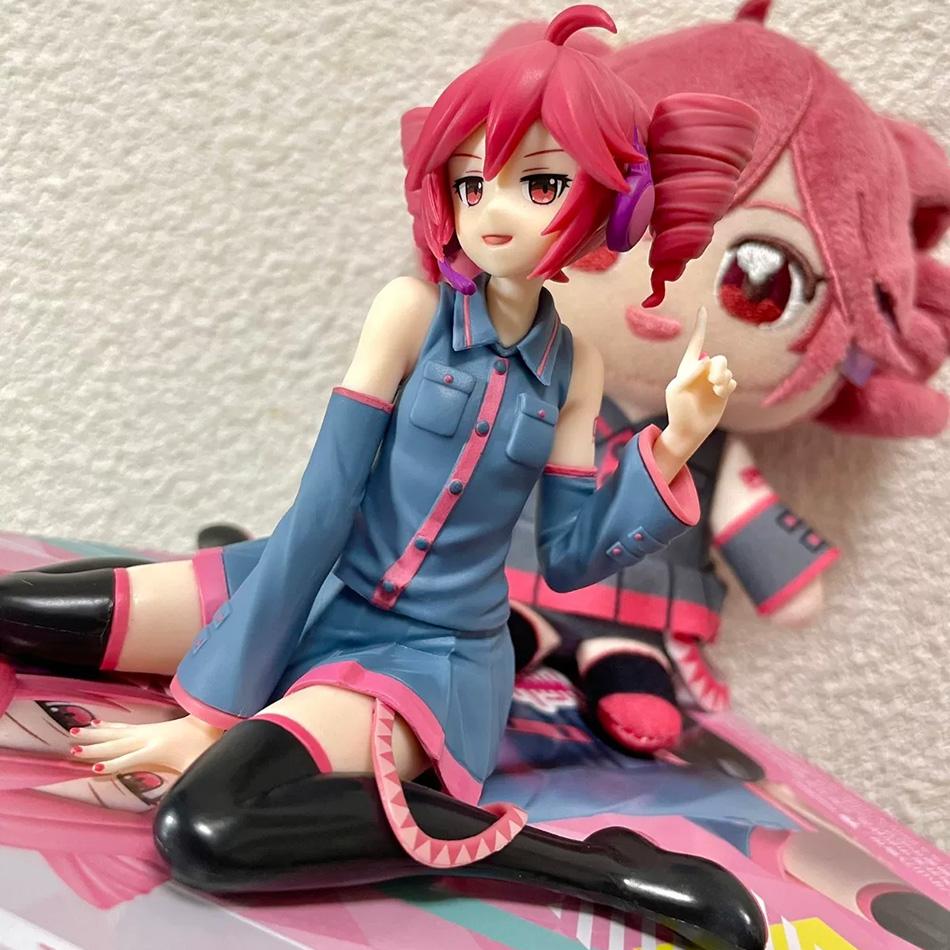 New In Stock Kasane Teto Sitting Posture Collectible Anime Action Kawaii Miku Figures Model Toys Christmas Gifts