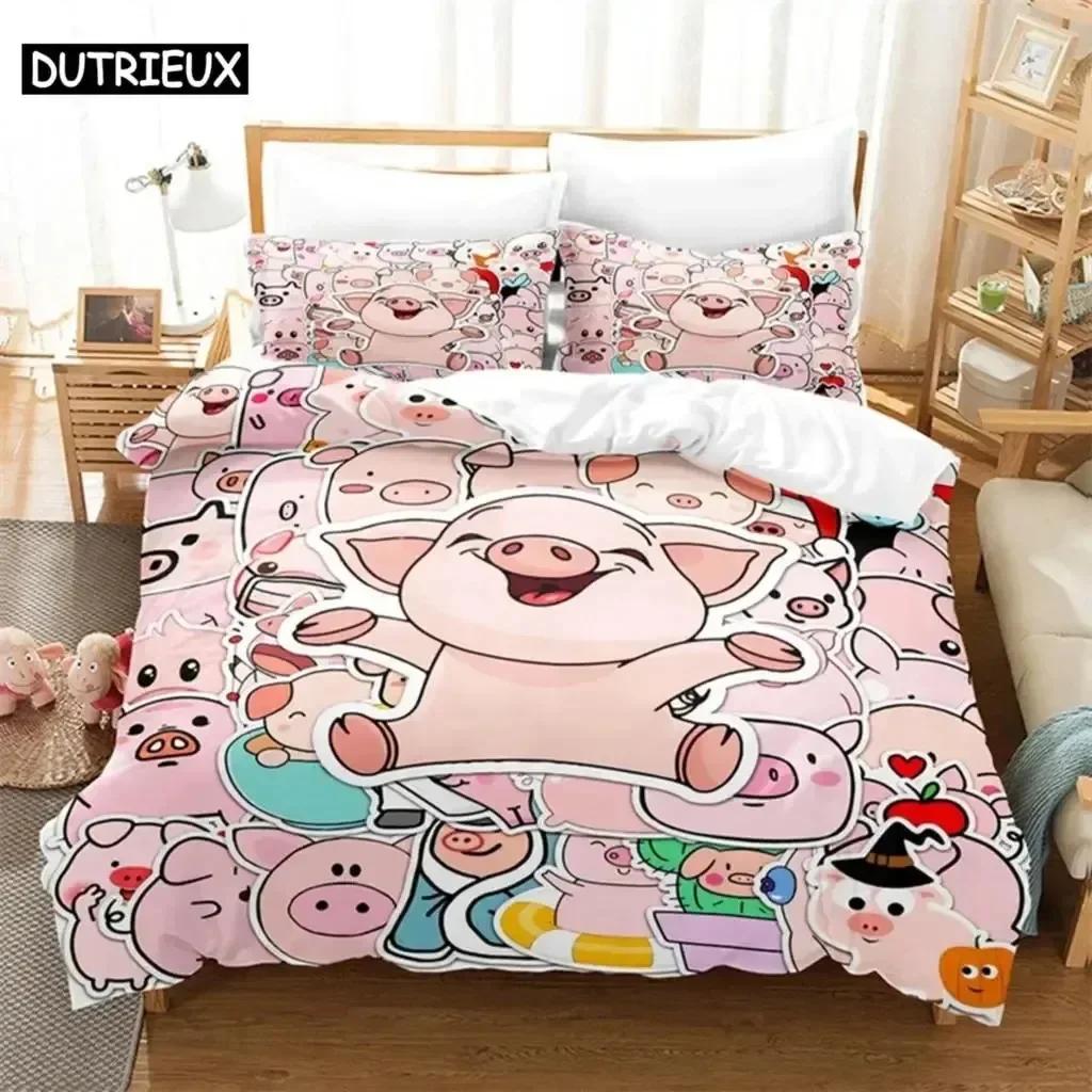 Luxury New 3D Print Pink Unicorn Queen Bedding Set Duvet Cover Set Bedding Digital Printing Bed Linen King Size Duvet Cover