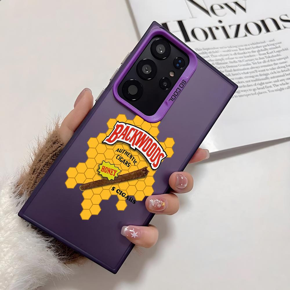 

B-Backwoods Logo Phone Case For Samsung Galaxy S25 Edge S24 S23 S22 S21 S20 Ultra Funda Silicone Silver Cover Galaxy S24