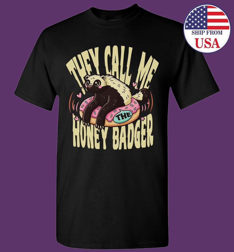 Honey Badger Donut Graphic T-shirt