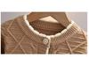 2025 Autumn Girls' Korean Style Knit Cardigan - Fashionable Early Autumn Children's Outerwear Sweater