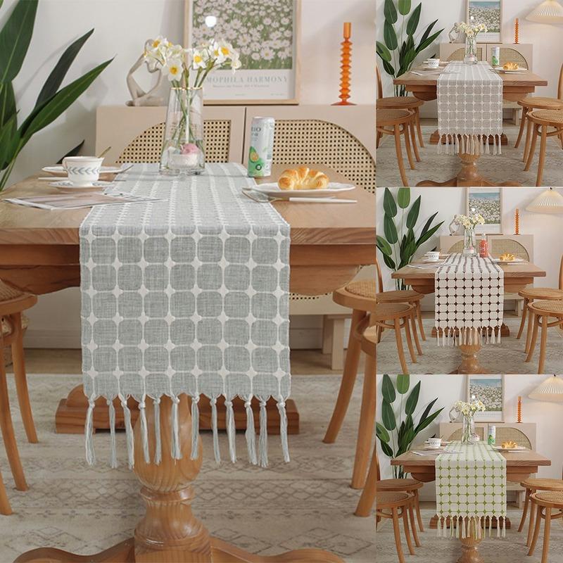 Бохо Фетровая дорожка для стола Декор для обеденного стола Натуральный свадебный домашний — фото 3