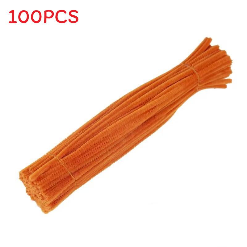 Pcs 100 Colorful Plush Root Twisting Rod Soft Felt Wire Strips Diy Decorations