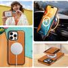 Suitable for IPhone16 Phone Case Magnetic Card Case Stand, Apple 15promax Full Cover 14 Anti-drop 13 Business Set