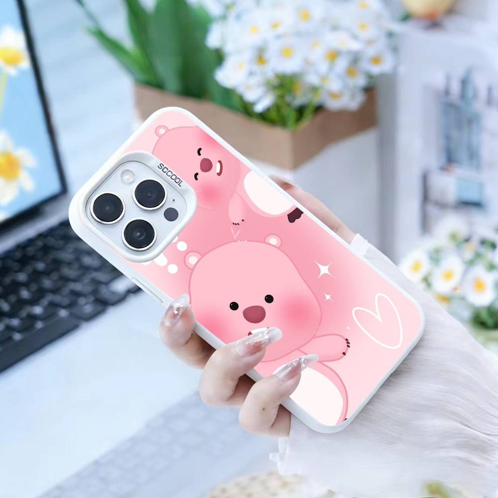 Cute Cartoon K-loopy Phone Case For iPhone 17,16,15,14,13,12,Pro MAX Black Matte Shockproof Cover