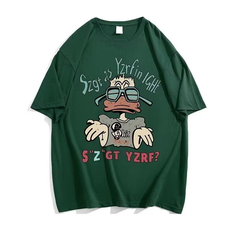 Neues kurzärmliges T-Shirt für Herren im Sommer, Trend im koreanischen Stil, schlichtes Oberteil mit halben Ärmeln, lockeres, lässiges Marken-T-Shirt im Hongkong-Stil