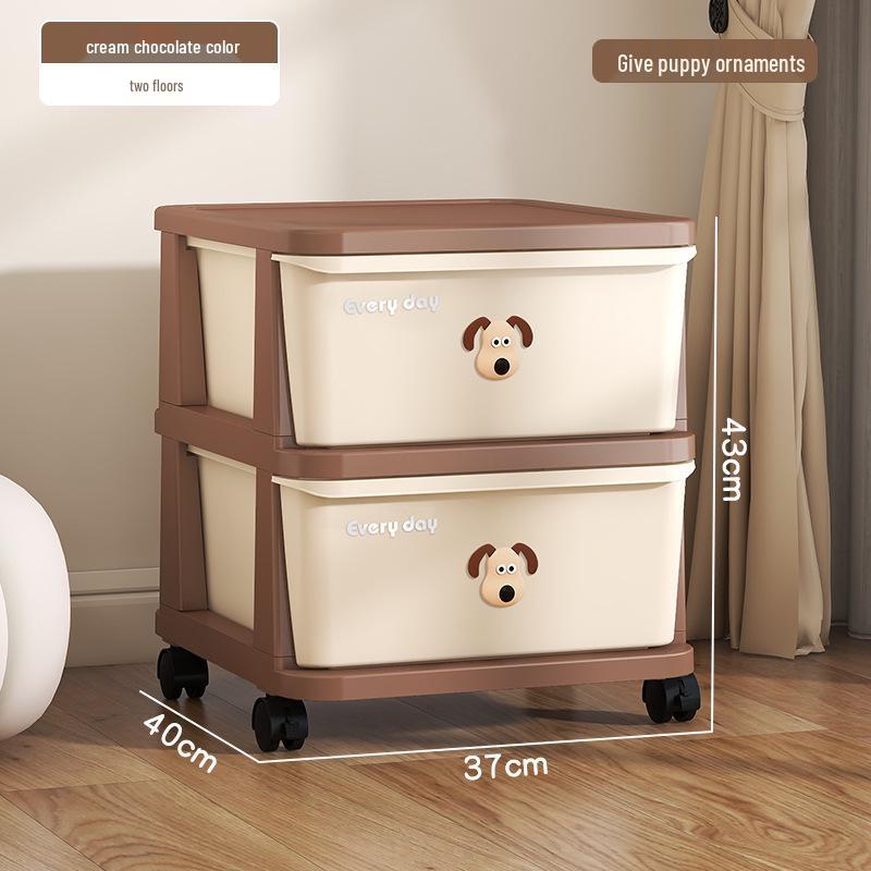 Mobile Multi-Layer Storage Cabinet: Dormitory Snack, Book, and Clothes Organizer for Living Room