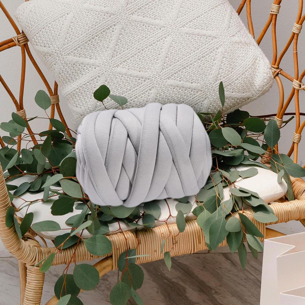 0.55lbs Chunky Yarn Bulky Yarn Thick Hand Knitting Tube Yarn Giant Yarn for Arm