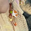 Starfishes Beaded Bag Charm With Rope And Resin Design Bag Pendant Travel Gift Fashion Accessories Keychain for Women