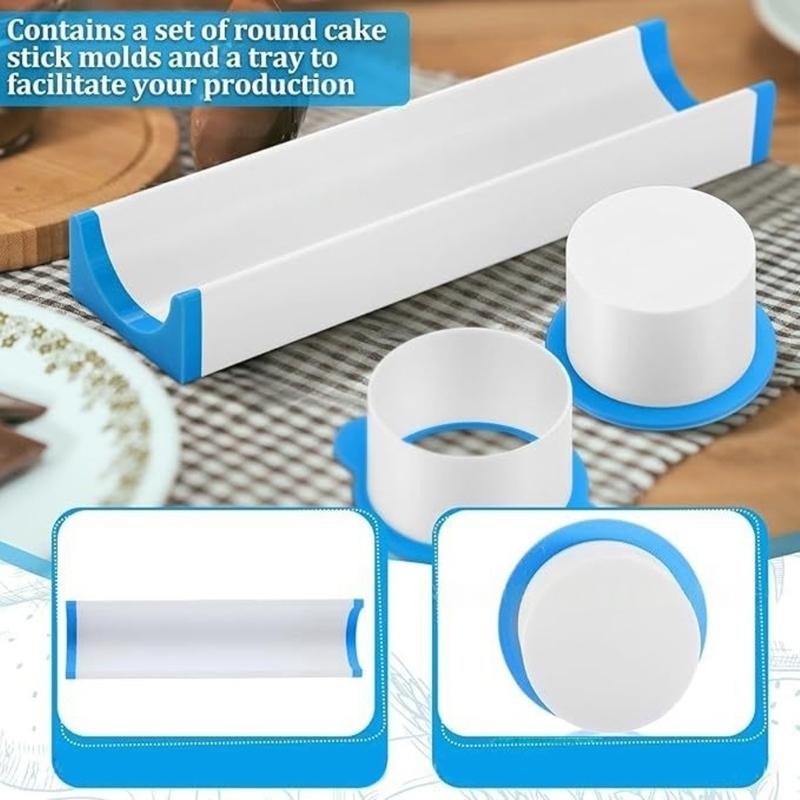 Professional Cake Cutter Mold Dessert Making Set With Storage Plate Tray Creates Perfectly Shape Treats Home Baking Tool