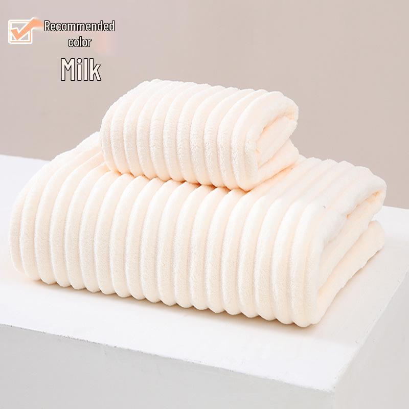 Quick-Dry Coral Fleece 3-Piece Towel Set - Absorbent Cotton for Bath, Beach & Home