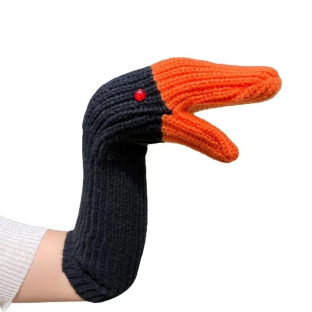 Funny Knitted Goose Gloves Creative Swan Gloves Warm   Outdooor