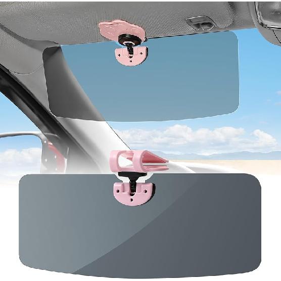 JOYTUTUS Sun Visor For Car, Polarized Sun Visor Extender For SUV, Cat Paw Clip Sun Visor Extender, Universal UV400 Car Visor Extension Anti-Glare, розовый